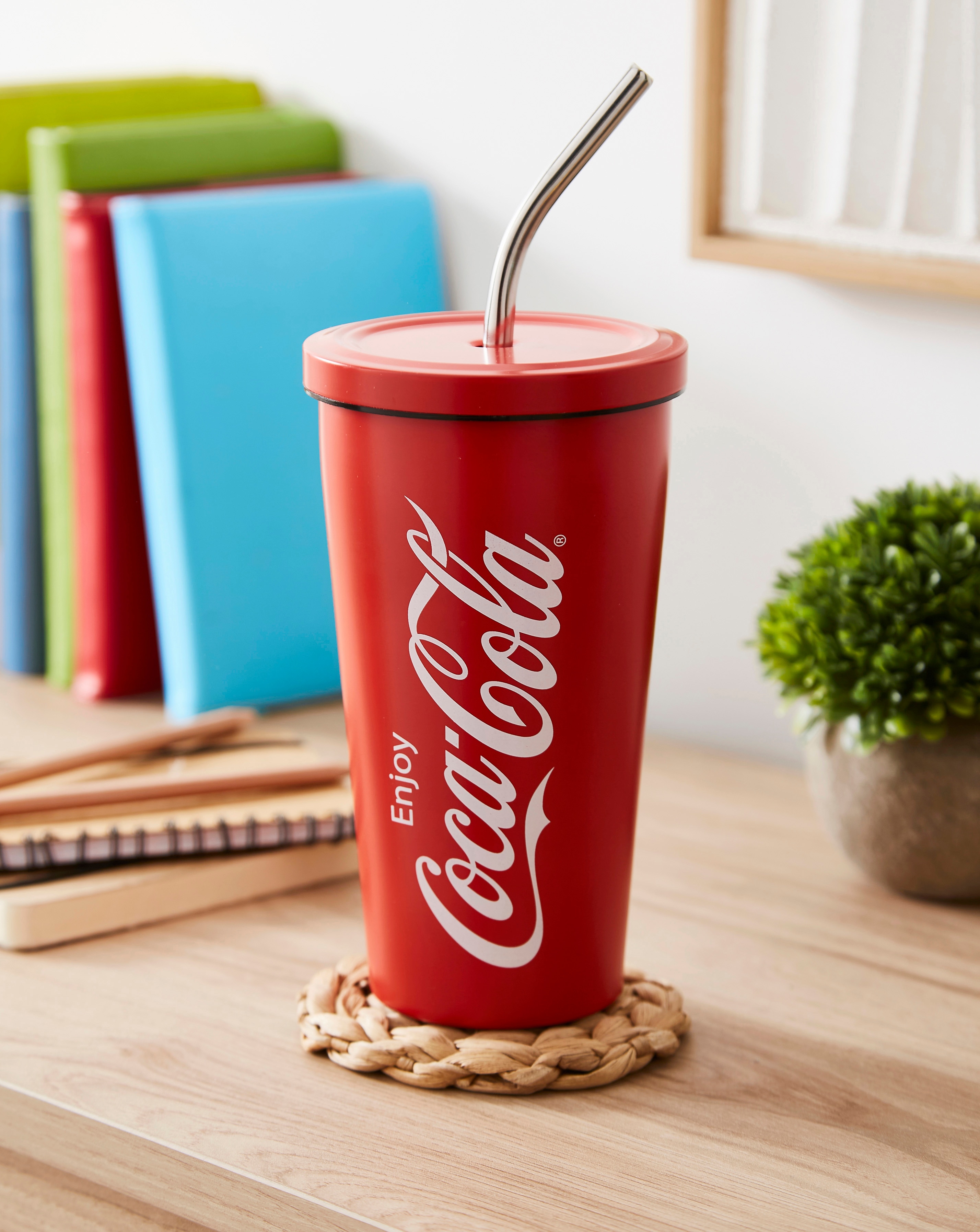Coca-Cola Travel Mug with Straw