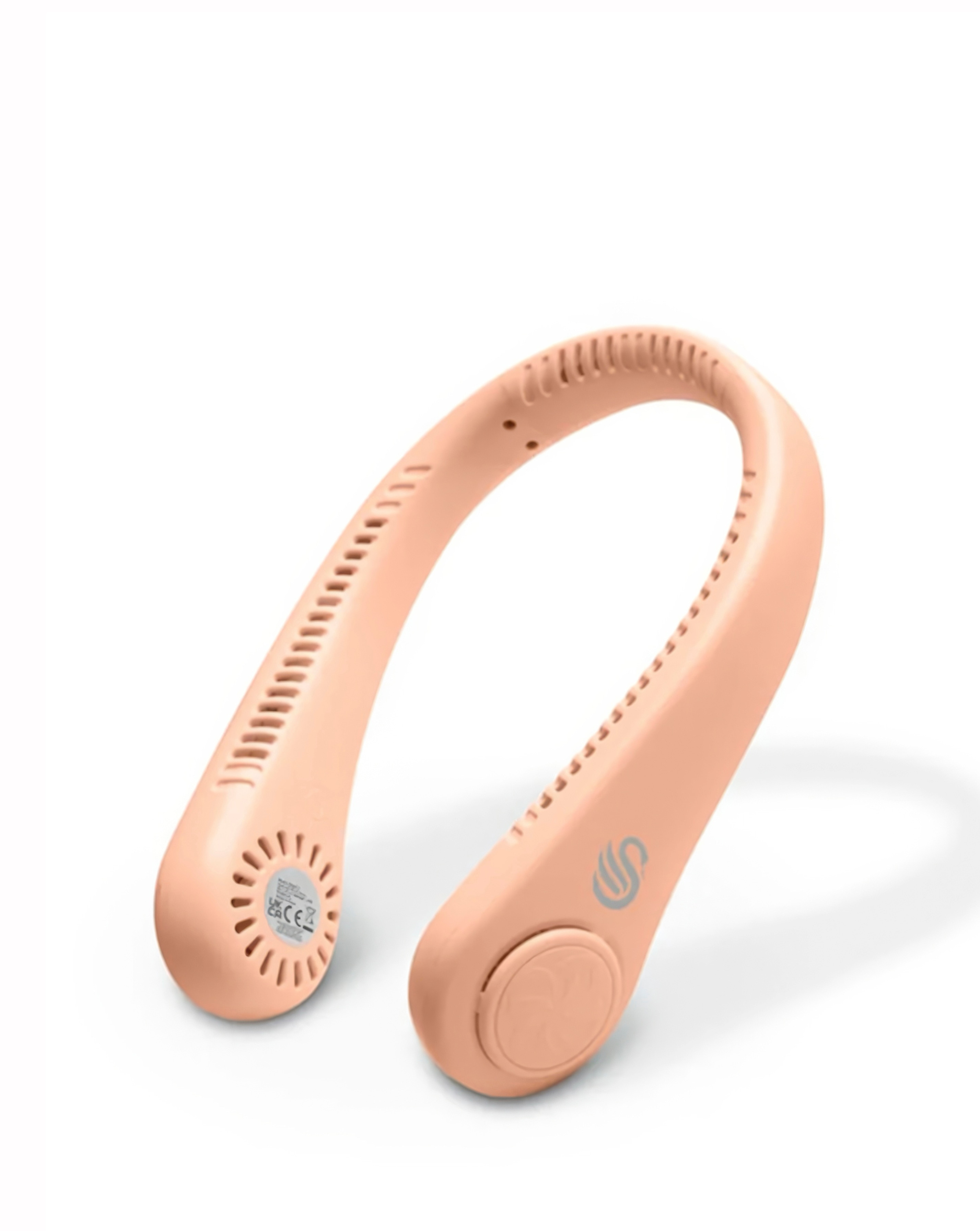 Swan Rechargeable Neck Fan - Peach