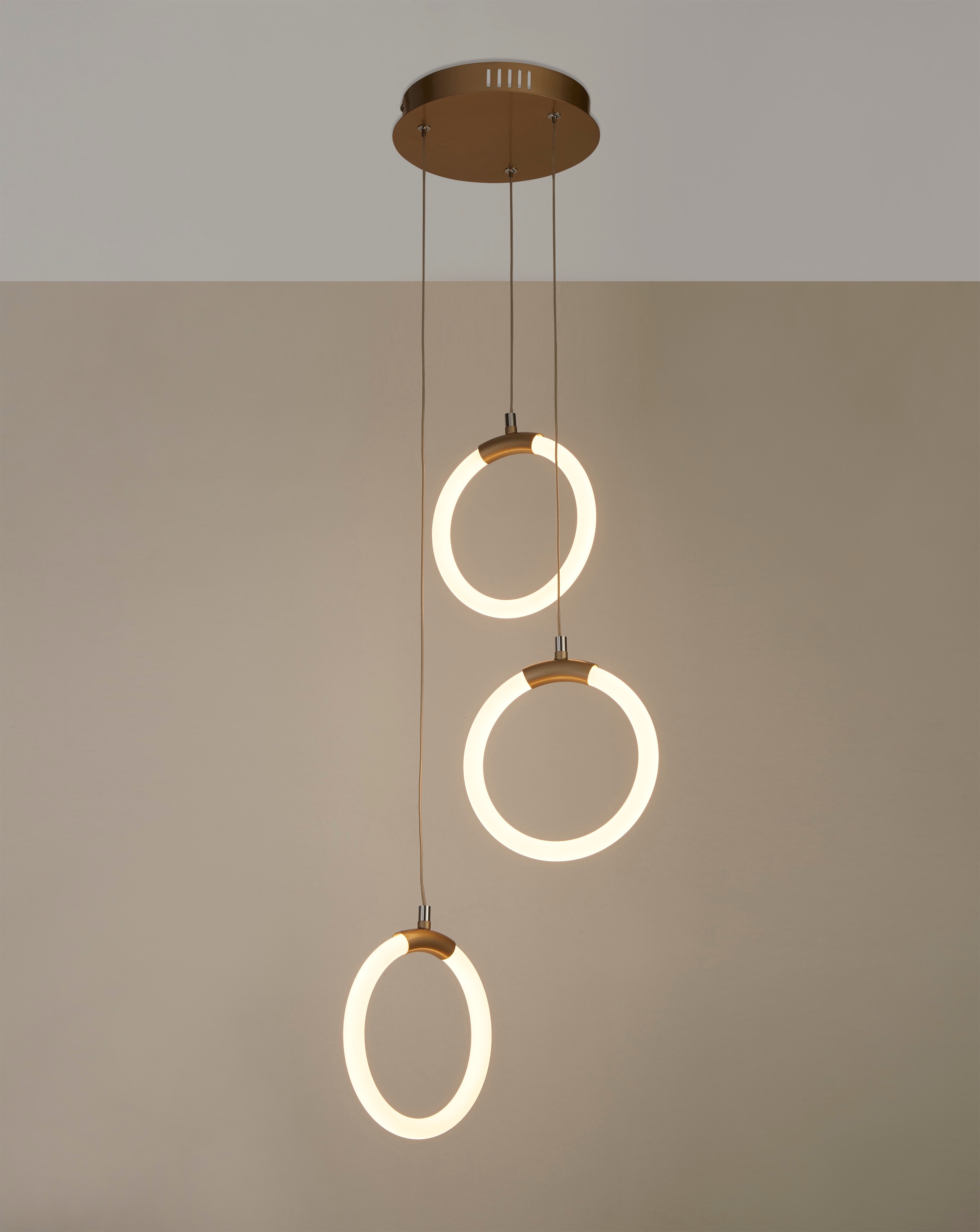 Led Frosted Hoop Ceiling Pendant