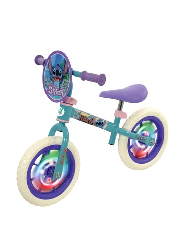 Disney Stitch 12 Inch Balance Bike with Light Up Wheels