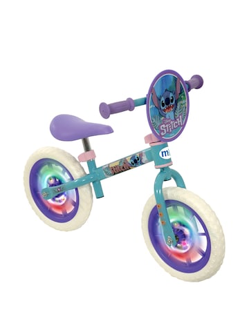 Disney Stitch 12 Inch Balance Bike with Light Up Wheels
