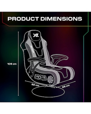 X Rocker Monsoon 4.1 Audio LED Console Gaming Chair - Black