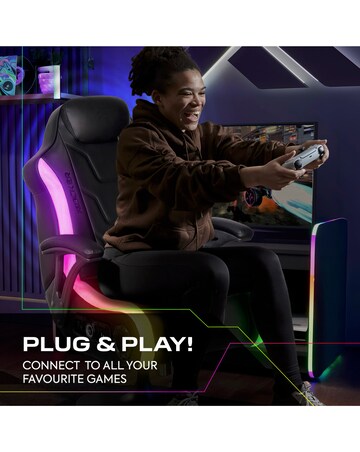 X Rocker Monsoon 4.1 Audio LED Console Gaming Chair - Black