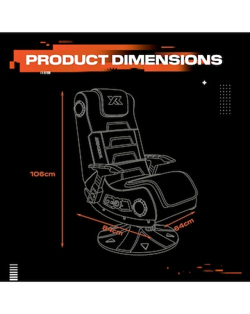 X Rocker X-Pro 4.1 Audio Console Pedestal Gaming Chair - Black