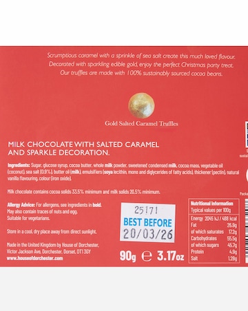 House of Dorchester Classic Christmas Collection & Gold Salted Caramel Truffles