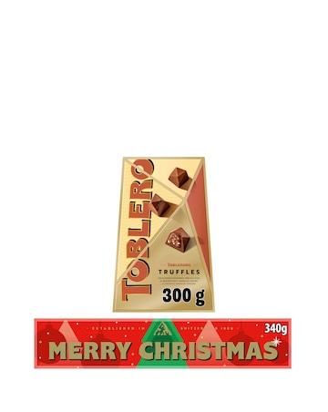 Toblerone Merry Christmas Bar and Assorted Truffles bundle