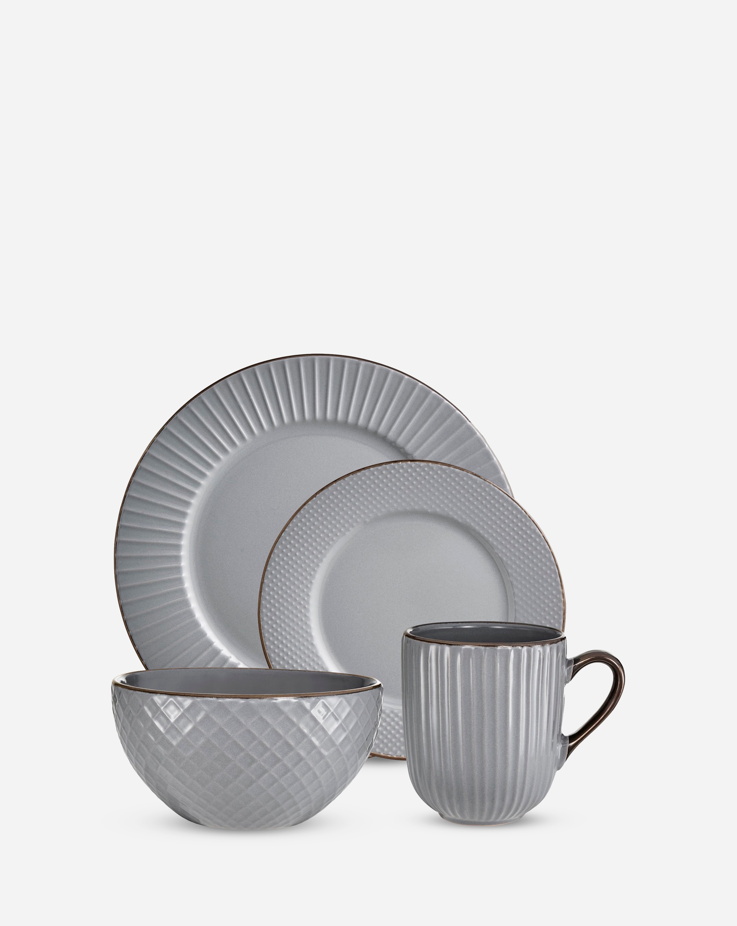 Tower Empire 16 Piece Dinner Set Grey