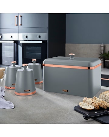 Tower Cavaletto Set of 3 Canisters Grey