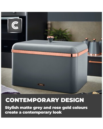 Tower Cavaletto Bread Bin Grey