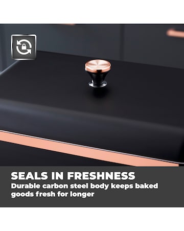 Tower Cavaletto Bread Bin Black