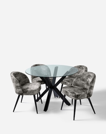 Bodie Dining Table with 4 Savannah Chairs