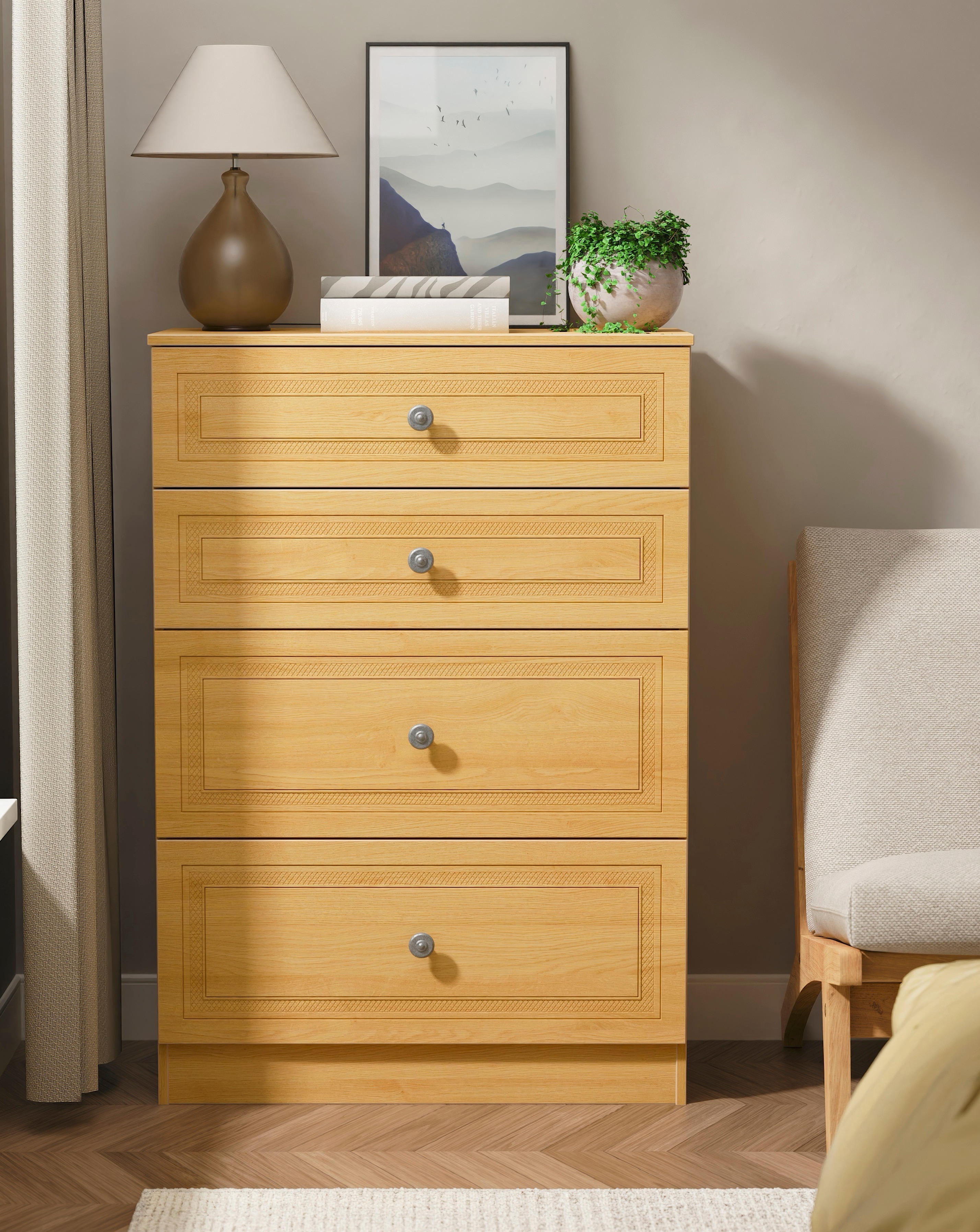 New In - Richmond Ready Assembled 4 Drawer Chest