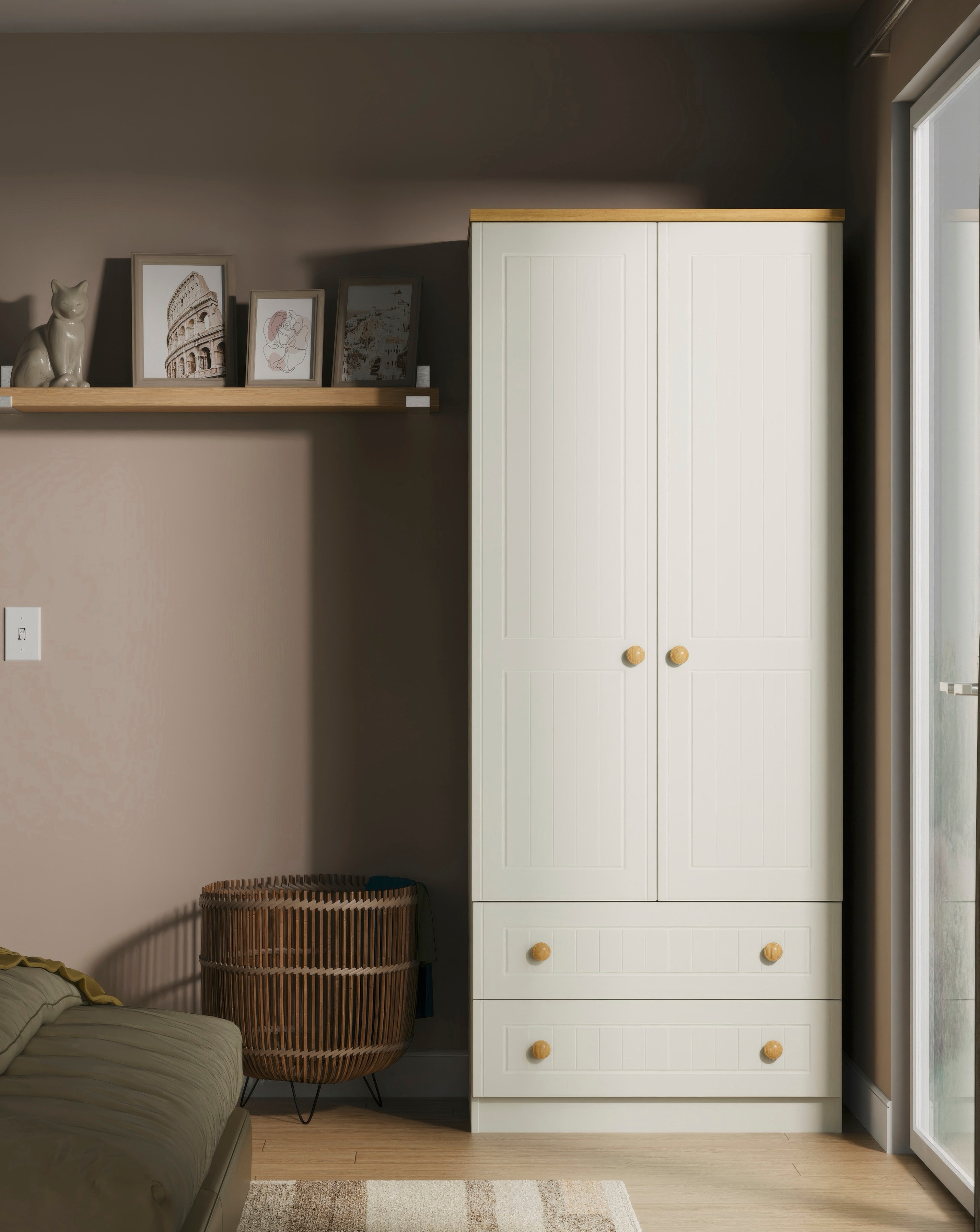 New In - Frances 2 Door Drawer Wardrobe