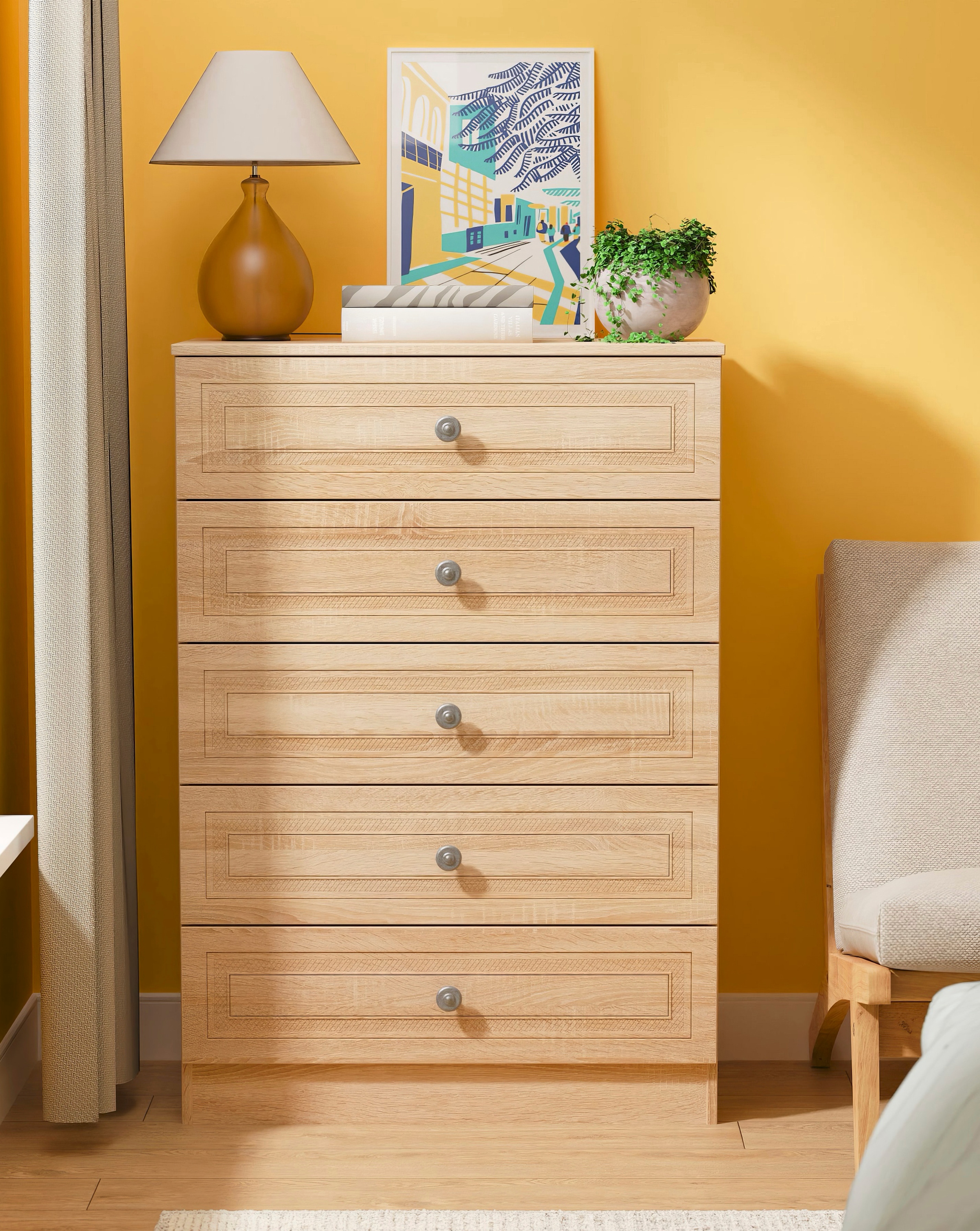New In - Richmond Assembled 5 Drawer Chest