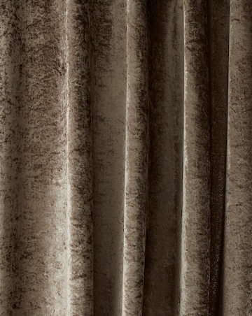 Crushed Velvet Lined Eyelet Curtains