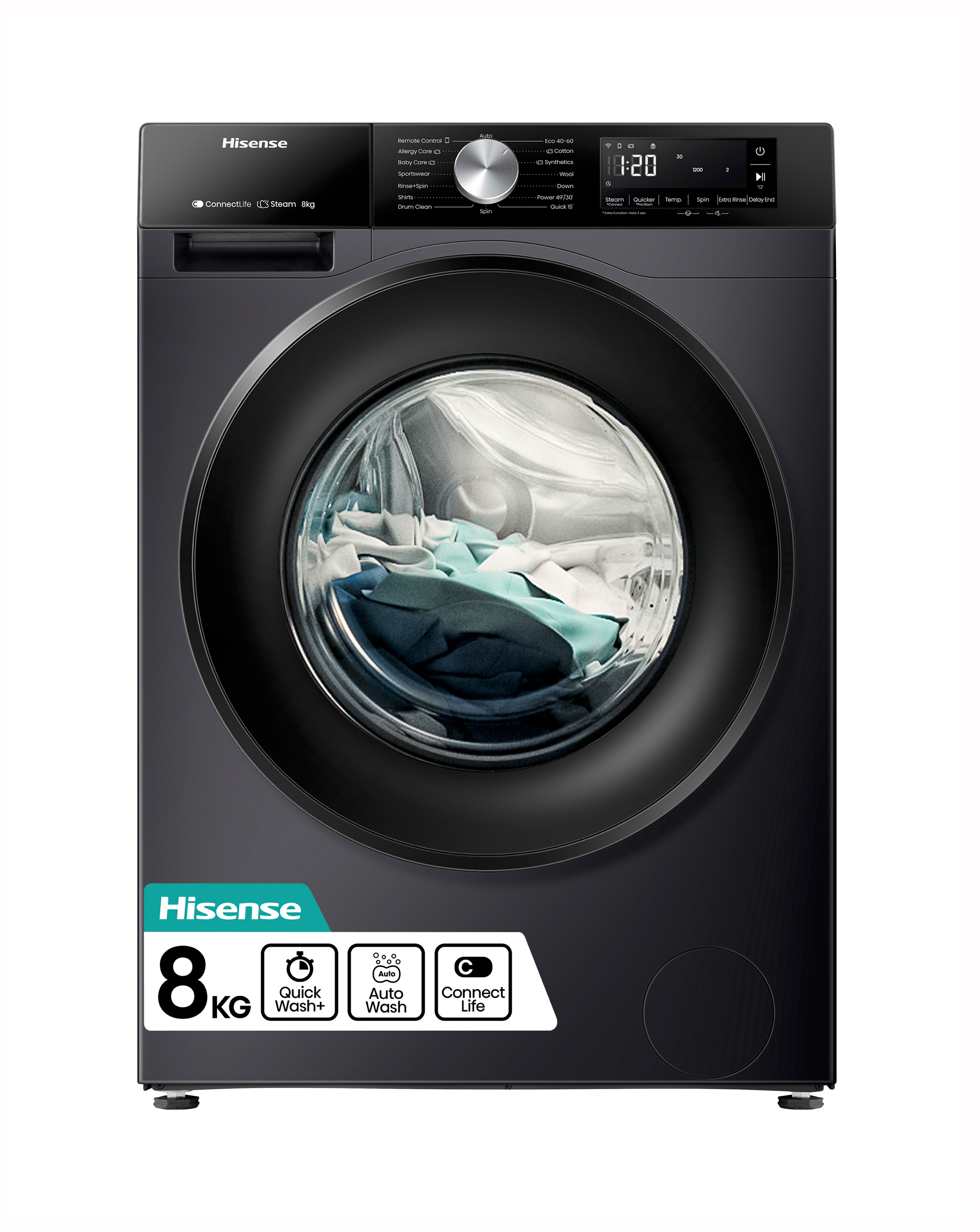 Hisense WF3S8043BB3 8kg Washing Machine