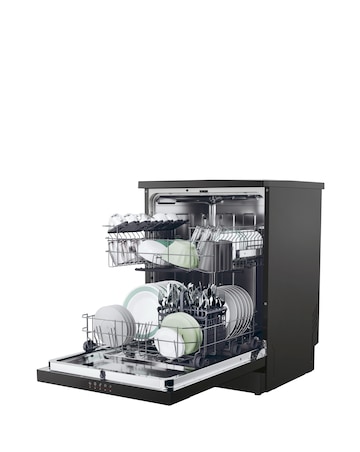 Hoover HF 3C7L0B 13 place Dishwasher - Black + installtion