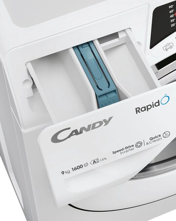 Candy Rapido 9kg 1600rpm Washing Machine - White + installation