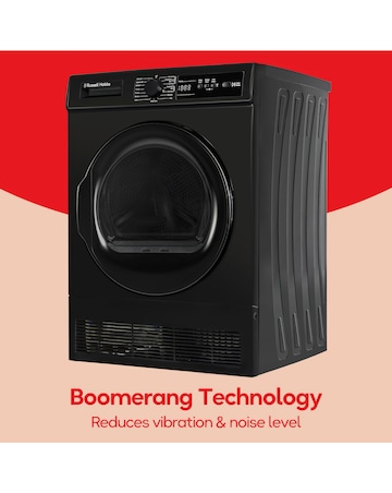 Russell Hobbs RH8CTD111B, 8kg, Condenser Tumble Dryer - Black