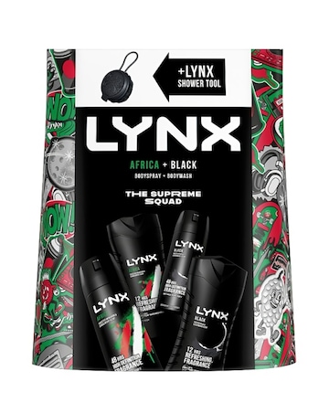 LYNX Africa+Black Collection + Shower Tool