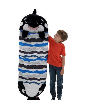 Happy Nappers Black Shark Plush Sleeping Bag