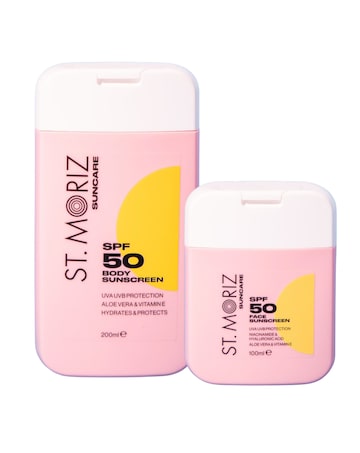 St Moriz SPF 50 Face & Body Lotion Duo