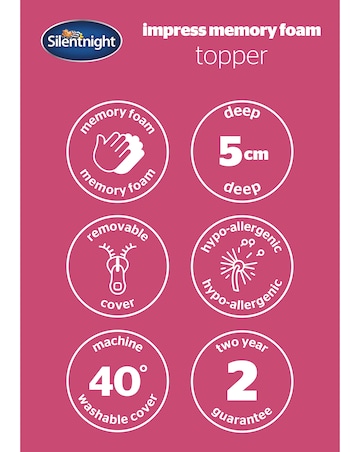 Silentnight Impress Memory Foam 5cm Mattress Topper