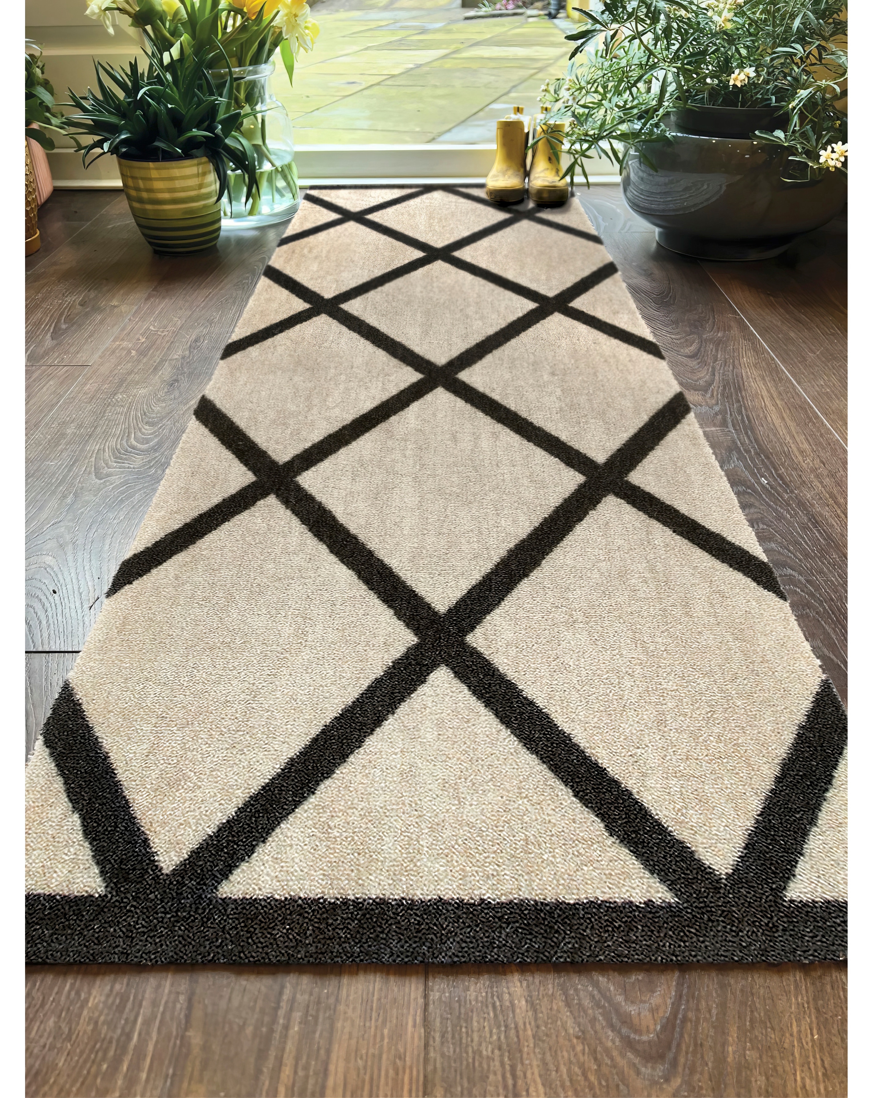 My Mat Border Geo Washable Runner