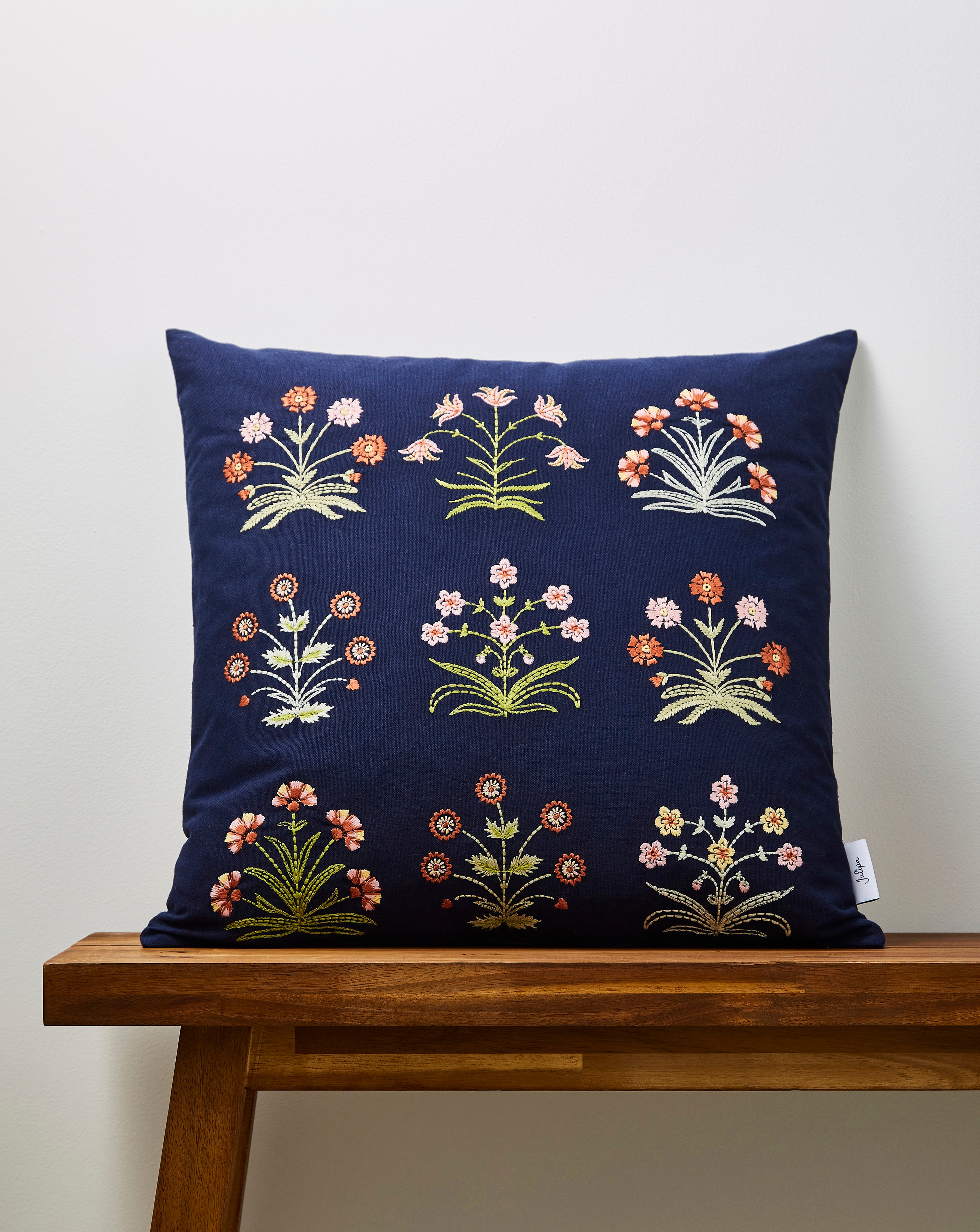 Eden Embroidered Floral Cushion
