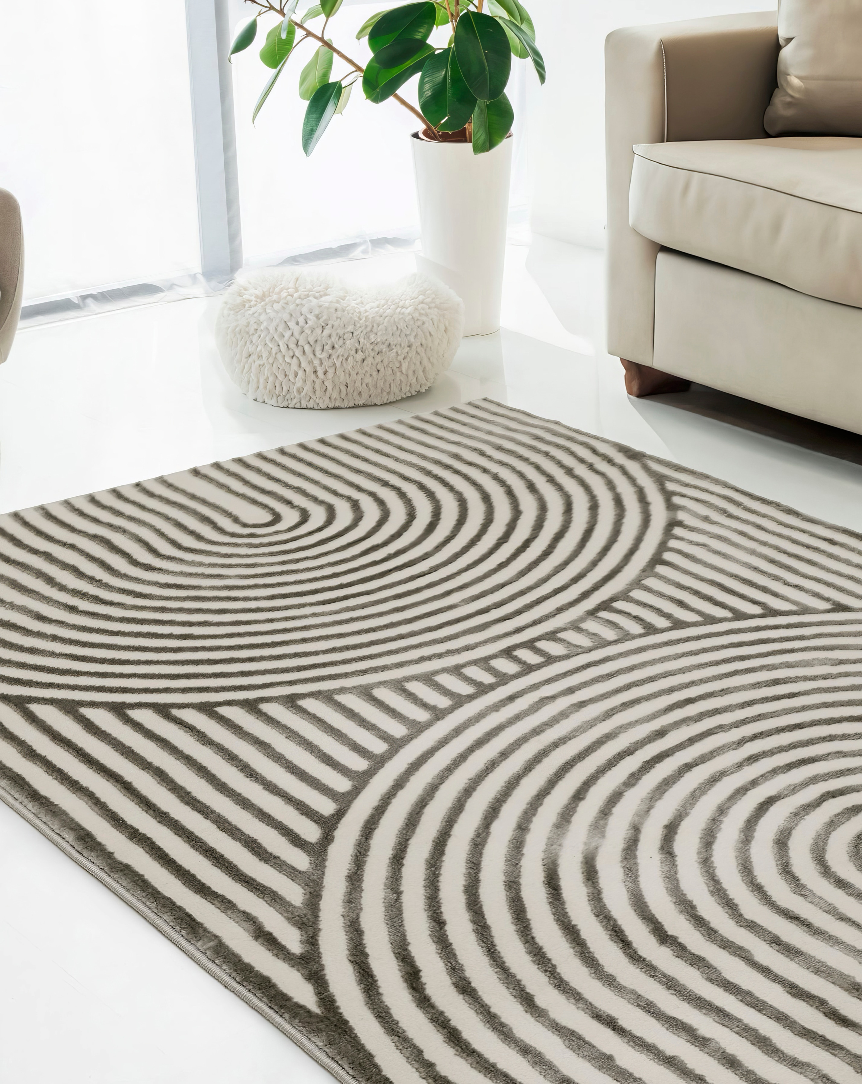 Brio Curved Textured Rug