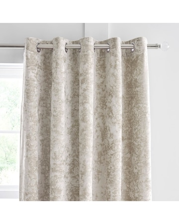 Catherine Lansfield Crushed Velvet Eyelet Curtains