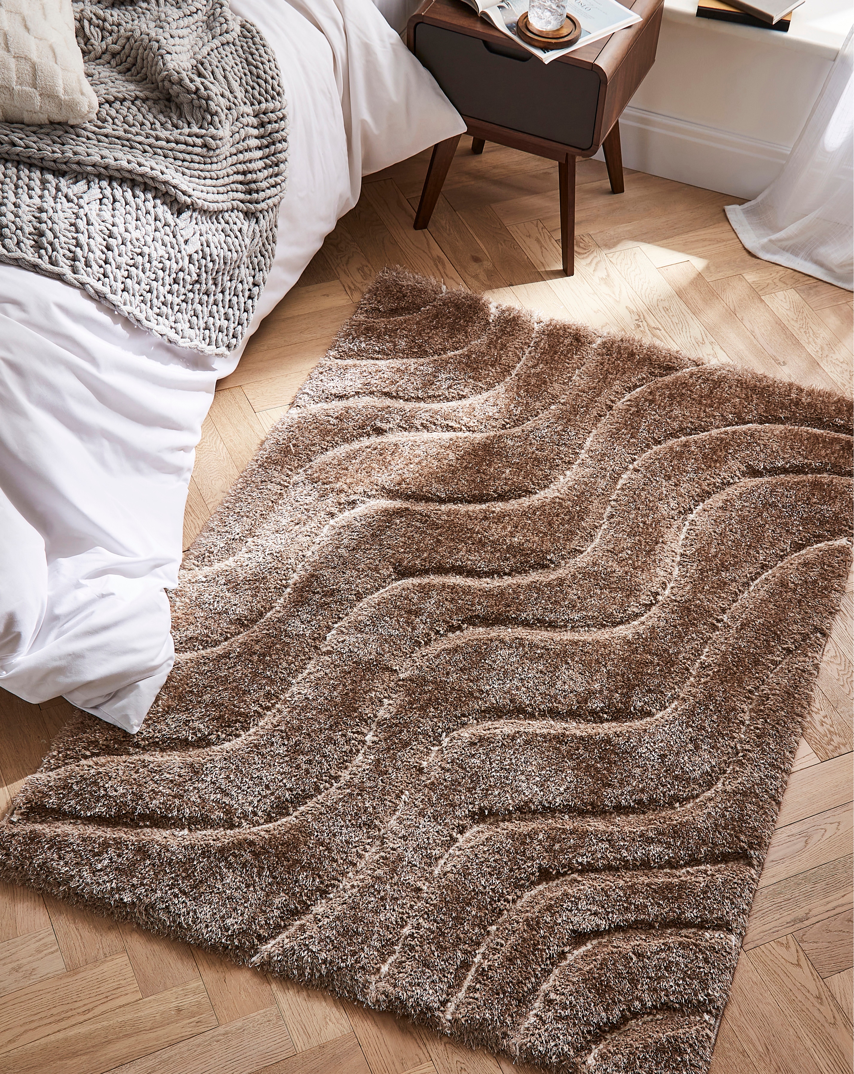 Carved Soft Wave Shaggy Cosy Rug