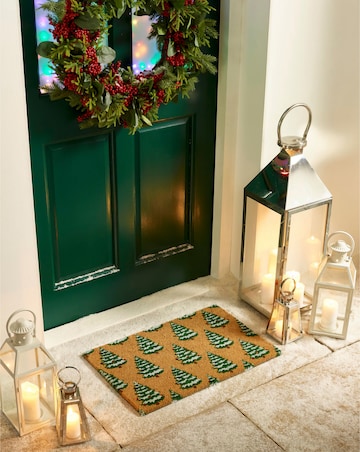 Festive Trees Coir Doormat