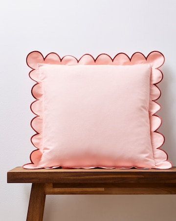 Julipa Georgia Scalloped Edge Cotton Cushion