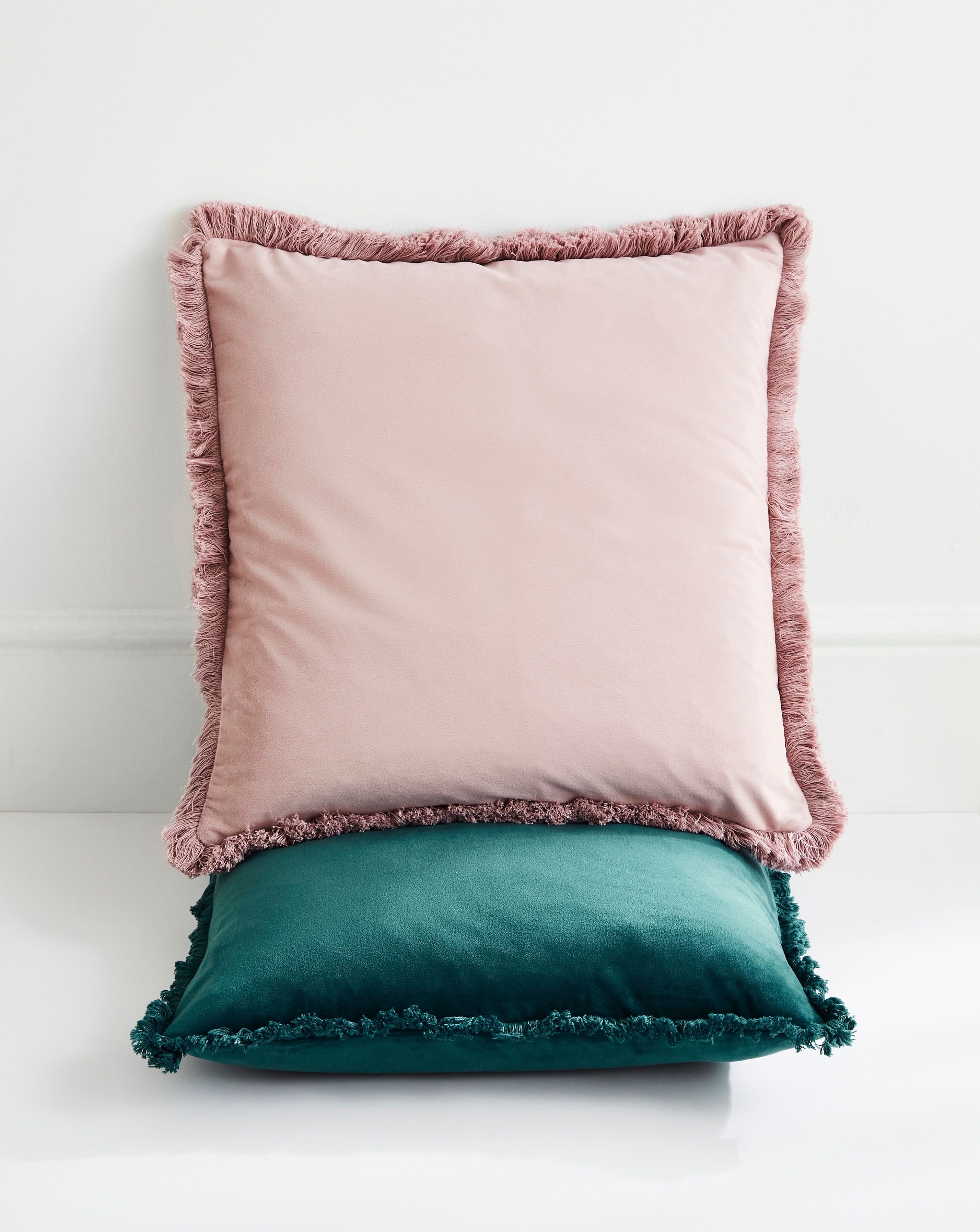 Luxe Velvet Fringed Cushion