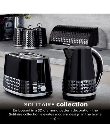 Tower Solitaire Bread Bin-Black