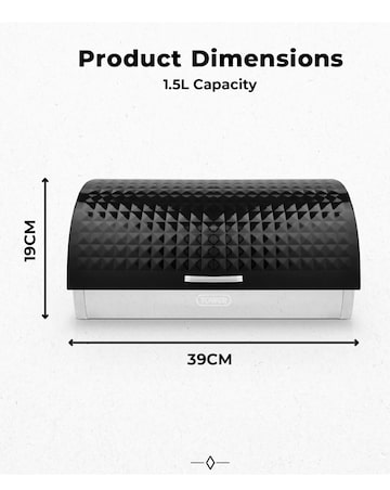 Tower Solitaire Bread Bin-Black