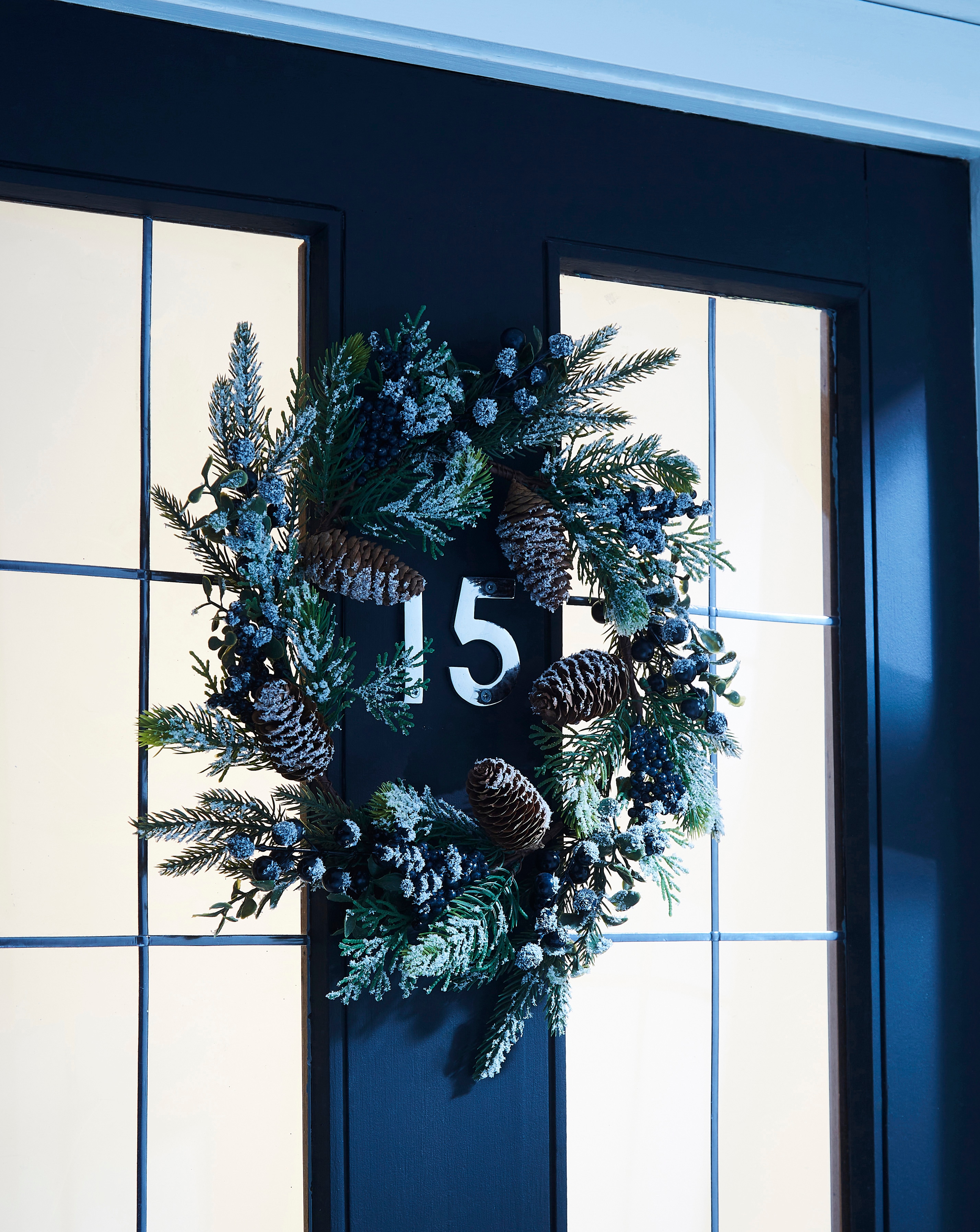 Frosted Blue Berry Wreath