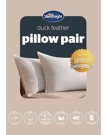 Silentnight Naturals Collection Duck Feather 2 Pack Pillow