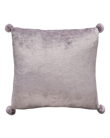Fleece Pom Pom Cushion
