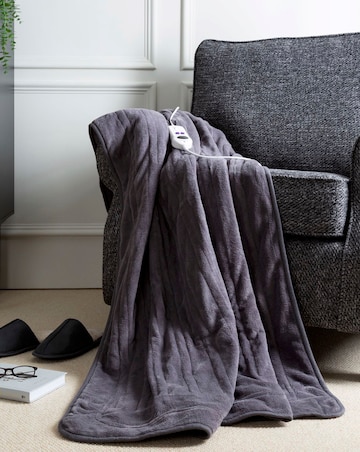 Slumberdown Comfy Hugs Charcoal Heated Throw