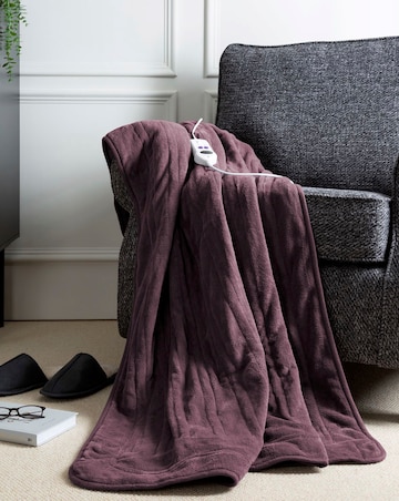 Slumberdown Comfy Hugs Plum Heated Throw