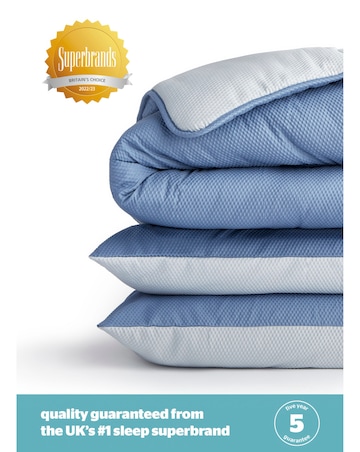 Silentnight Seersucker Coverless 10.5tog Duvet & Pillowcase Set