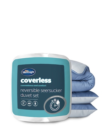 Silentnight Seersucker Coverless 10.5tog Duvet & Pillowcase Set