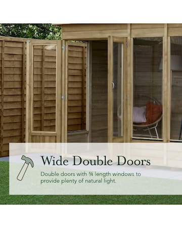 4LIFE Apex Summerhouse 6x4 - Double Door - 5 Window (Home Delivery)