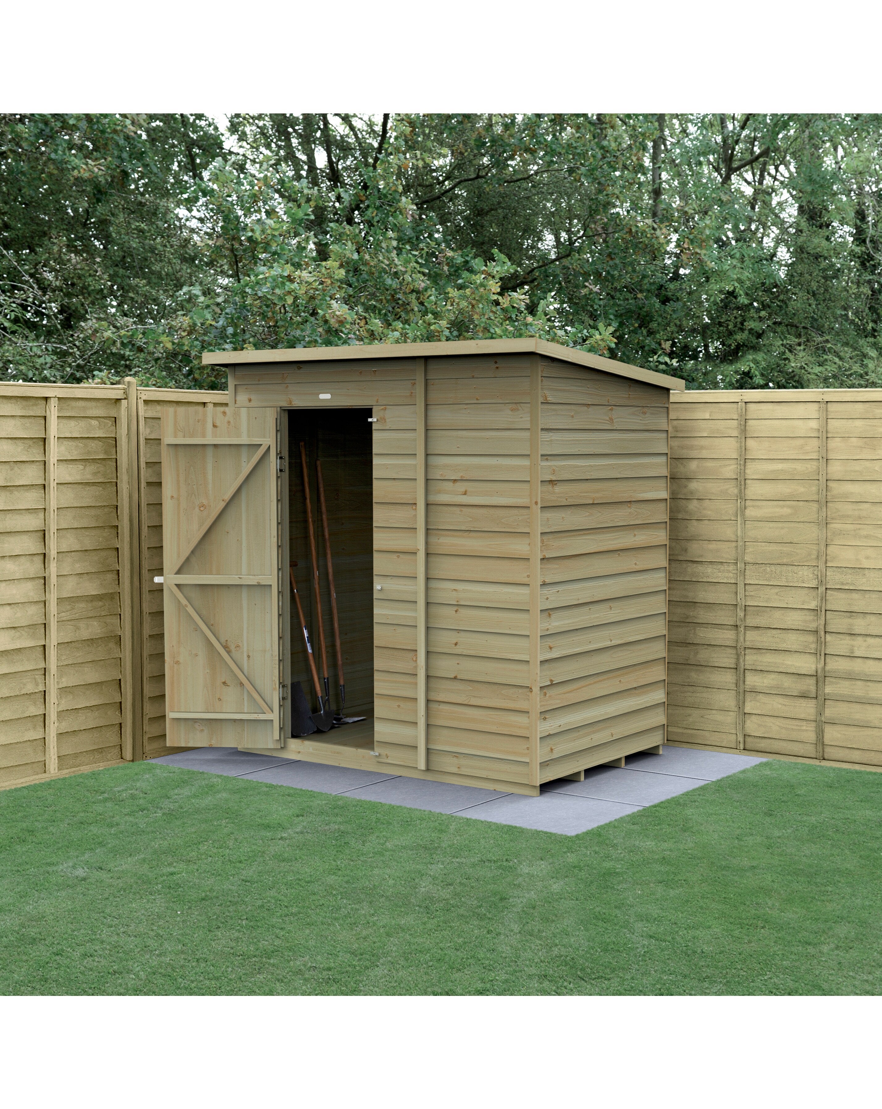 4LIFE Pent Shed 6x4 - Single Door