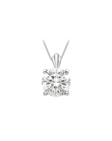 9ct Gold Round Cubic Zirconia Pendant