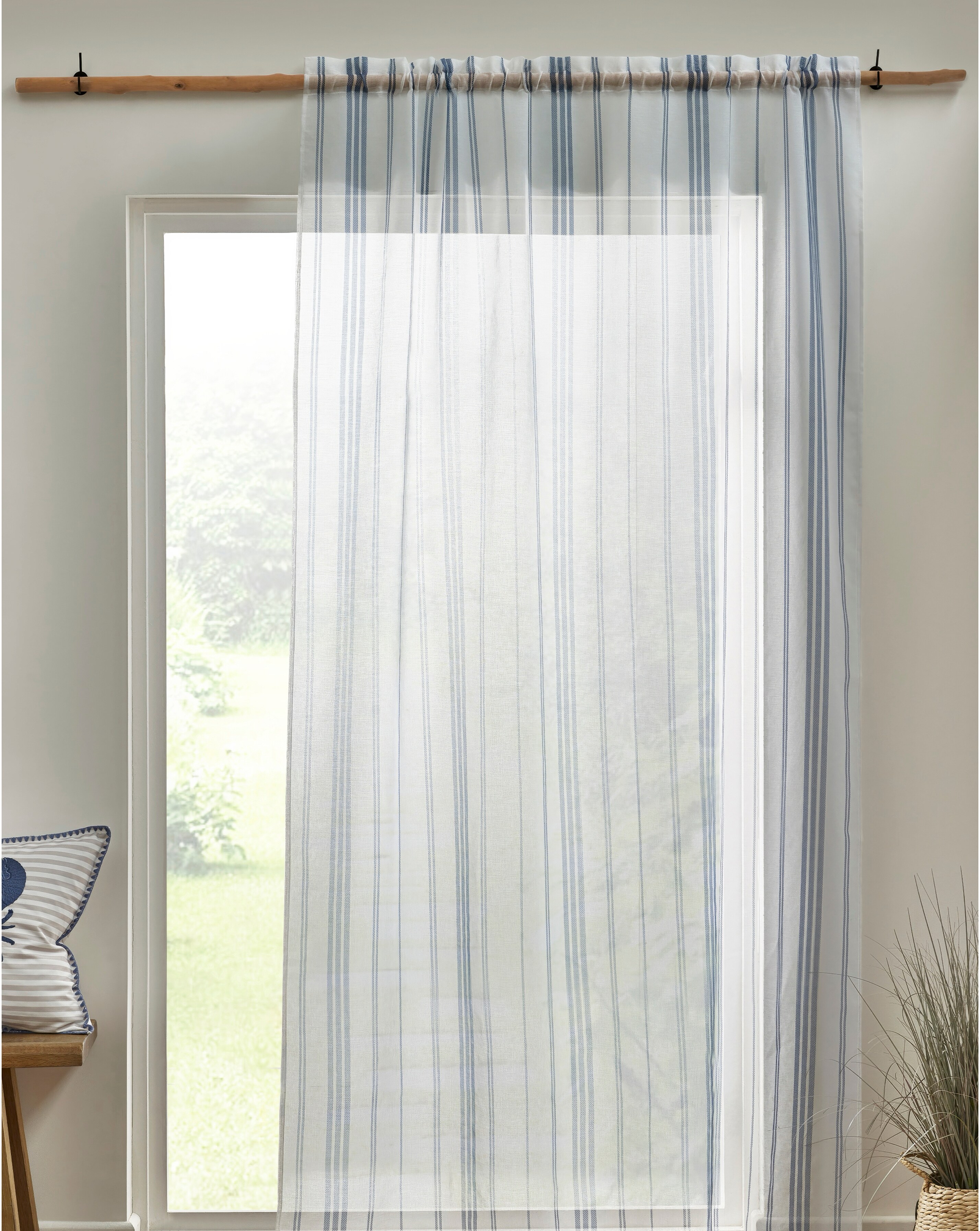 Catherine Lansfield Harbour Stripe Voile