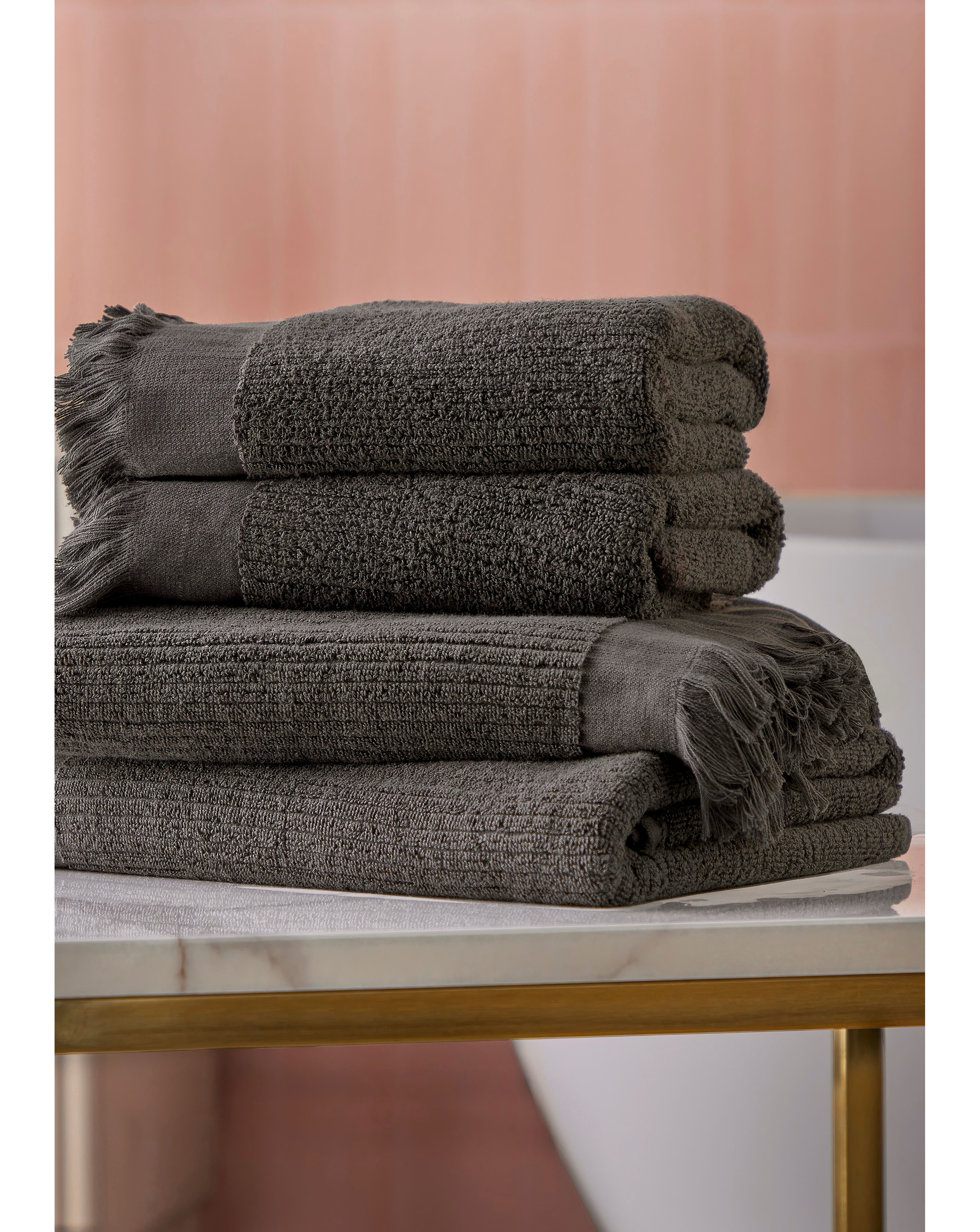 Cosmo Textured Cotton 4 Piece Towel Bale