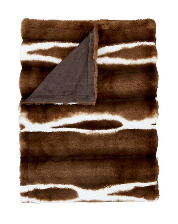 Catherine Lansfield Flint Faux Fur Throw
